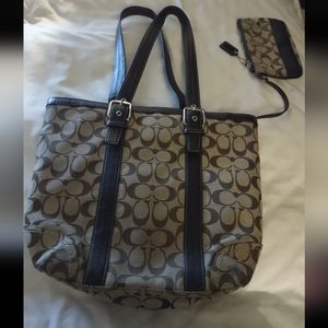 Coach handbag with wallet